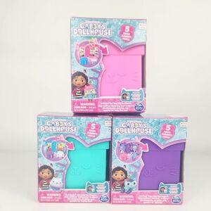 2023 Gabby's Dollhouse Mini Clip On Playset Set Of 3 Mercat Cakey Cat Baby Box